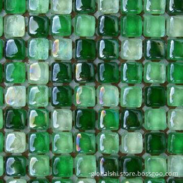 Crystal Glass Mosaic Tile, Mix Colors, 300 x 300mm, 25 x 25 x 14mm Unite Size